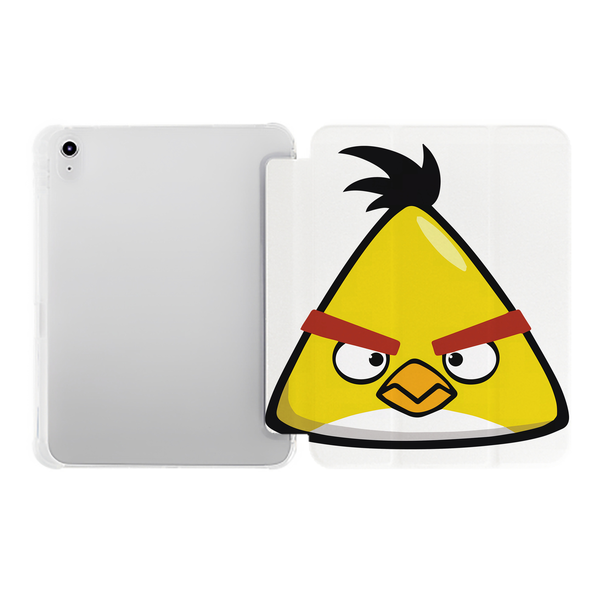 （画像用） Angry Birds アングリーバード IPad ケース ペン収納付き 三つ折りスタンド PUレザー×シリコン 対応機種9.5/10.5/10.9インチ